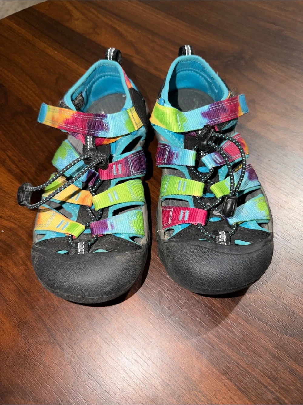 KEEN Newport H2 Rainbow Tie Dye Sport Sandals Kids size 3